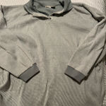 long sleeve green striped quarter button Size XL Photo 0