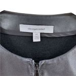 Classiques Entier Black/Brown Leather and Wool Knit Cardigan Jacket Size XS Photo 1