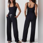 Vuori NEW Pose Scoop Tank sleeveless black ribbed Jumpsuit sz L Photo 1