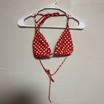 OP  Red and White Plaid Bikini Photo 1