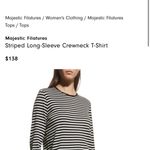 Tory Burch  long sleeve striped crewneck t-shirt size XS Photo 6