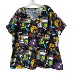 Disney Nightmare Before Christmas Scrub Top Plus Size 3X Jack Skellington Photo 0
