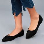 Lulus Black Suede Flats Photo 0