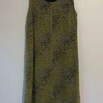 Robbie Bee Vintage 100% Silk Midi Dress Brown Animal Print Sleeveless Size 10 Photo 0