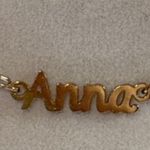 Marina De Buchi ANNA Personalized Lumiela Name Necklace Gold Tone 15” - 20” Photo 2