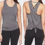 Athleta  | Essence Texture Tie Back Tank Top Ribbed Gray Size XXS Photo 1