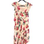 EXPRESS White Pink Floral Flutter Formal Casual Dress Size Large Photo 2