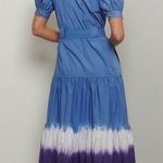 Derek Lam NEW  10 Crosby Buffy Utility Midi Shirt Dress Womens 4 Blue Dip Dye Photo 1