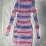Princess Polly Pink and Purple Long Sleeve Mini Dress Photo 1