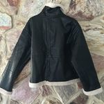 Commense Fleece Lined Faux Leather Jacket size small Black Photo 4