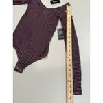 BCBGeneration NEW BCBGenertation Bodysuit Womens XXS Petite Striped Stretch Cold Shoulder Photo 5