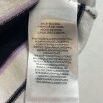 Ralph Lauren Women’s Purple and Black Striped Short Sleeve Sweater Preppy Size M Photo 3