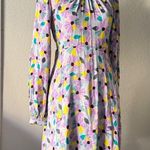 Kate Spade  Floral Smocked Dress Wallflower Tea Dress Lilac Lavender Photo 3