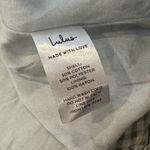 Lulus  Pretty Picnic Sage Green Gingham Tiered Tie-Back Skater Dress L NWT Photo 6