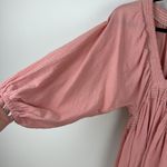Free People For The Moment Mini Dress Women’s Small Pink Balloon Sleeves Ruched Photo 7