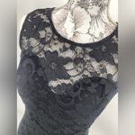 None Black lace cutout mini dress, bodycon, sleeveless size large‎ Photo 3