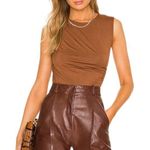 Lovers + Friends  Revolve Womens Basic Sahara Draped Tank Top Size S Brown Photo 0