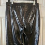 H by Halston Faux Leather Pants Size Medium Black High Rise Women's Biker Pants Ankle Zipper Photo 3