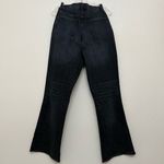 ASOS DESIGN Mid Rise Flare Jean Blue Black Wash 32/32 Y2K Retro Bootcut Stretch Photo 8