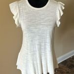 Loft NWT Cream peplum sweater Small Photo 1