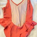 Something Navy NWT Coral One Piece Open Back Ruffle Bathing Suit Photo 2