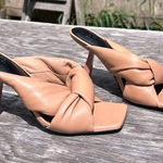 Marc Fisher New Dellian Heeled Sandal Tan Leather | Women Sandals 6.5 Photo 0