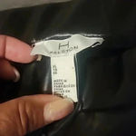 H by Halston HALSTON BLACK STRAIGHT LEG FAUX LEATHER PULL ON DRESS PANTS WITH BOTTOM ZIPPER Photo 3