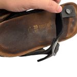 Birkenstock Black Leather Thong Gizeh Sandal SZ 39 (8/8.5) Cork Summer Spring Photo 6