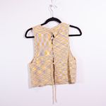 Free People Best Of Us Scoop Neck Sleeveless Tie Up Back Tank Top Warm Sky Combo Photo 2