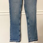 Free People • high rise button fly released raw hem slit emmy jeans sz 27 Photo 7