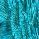 VINTAGE 1990'S AQUA TIERED RUFFLE SATIN Photo 9