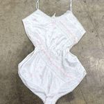 Vintage coquette cottagecore pastel floral y2k lace satin teddy White Size M Photo 0