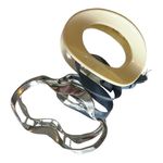 Universal Threads NEW Universal Thread Round Claw Hair Clip Set 2pc Silver Cream Banana Clips NWOT Photo 2