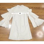 Alexis Tiered flared long sleeves London mini ivory Dress XS Photo 3