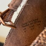 Call it spring , Gold fabric ankle strap stiletto pointy toe Photo 3