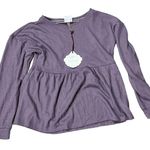 Knox Rose Hazy Lilac Purple Long Sleeve Babydoll Blouse - Size Small - NWT Photo 0