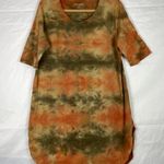 Soft Surroundings  Tie dye dress Orange Green Boho Photo 0