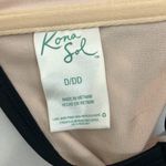 Kona Sol  Black and White Striped Cropped Swim Top woman’s size large (DD) Photo 4