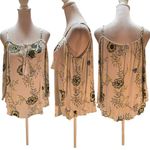 Inc international Concepts White, Black & Yellow Floral Print Cold Shoulder Top Photo 1