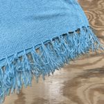 Chico's Tape Yarn Knit Poncho Sweater Aqua Blue Size L/XL Beachy Resort Vacation Photo 7