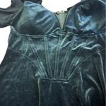 Velvet Corset Midi black Bodycon Dress 1X NWT Photo 4