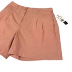 Violets & Roses (4/27) Pleated Casual Linen Blend Shorts Stitch Fix Wide Leg Pink Size 24 Photo 3