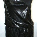 Bar III Womens M New Black Sequin Tank Dress Mini Party Short Date Blouson Cute Photo 0
