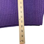 Cambridge Dry Goods Company Purple V Neck Ribbed Knit 100% Pure Wool Sweater M Size M Photo 7
