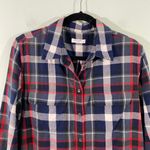 Equipment Women’s Red White and Grey Plaid Button Up Flannel Shirt Size S Photo 1