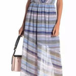 CeCe  V Neck‎ Sleeveless Maxi Dress, Size 6, Blue, NWT Photo 0