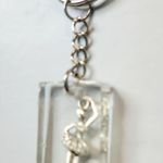 Elegant Silver Ballerina Resin Keychain Handmade Photo 2