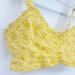 Free People  Intimately FP Womens Yellow Embroidered Floral Lace‎ Ezra Bralette S Photo 3
