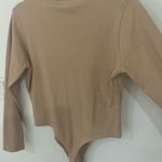 Missguided Cream Ribbed Corset Detail Bodysuit Photo 3