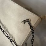 Prada Authentic Cream Suede Shoulder Bag with Gunmetal Chain and Sleek Design Photo 7